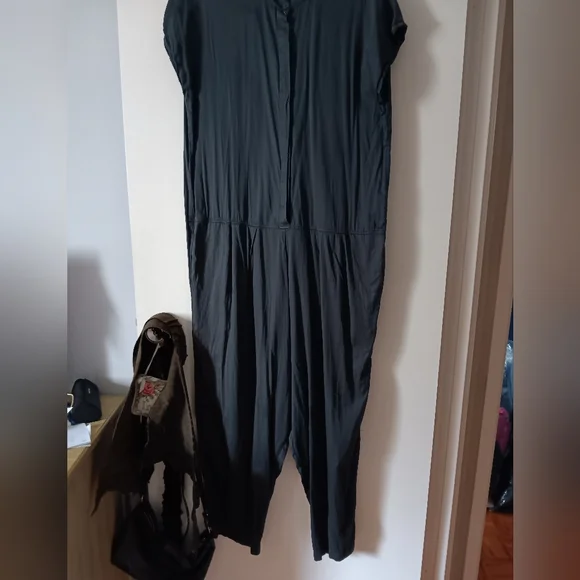 BLACK CRANE Dark Grey Cotton Relaxed Jumpsuit L - Picture 5 of 9